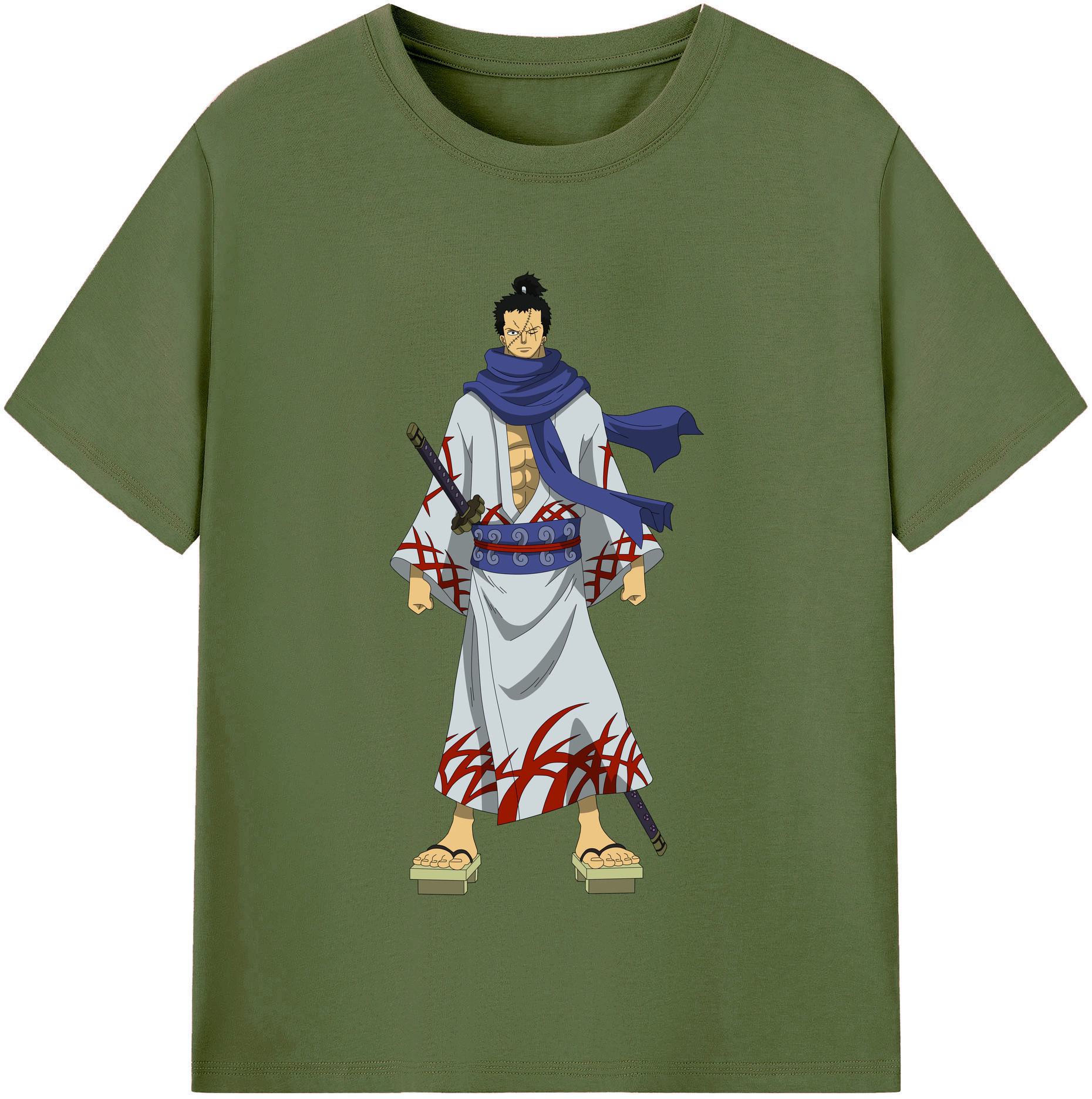 ワンピース ロロノア・ゾロ ONE PIECE Roronoa Zoro 綿100％半袖Tシャツ（フロントプリント）